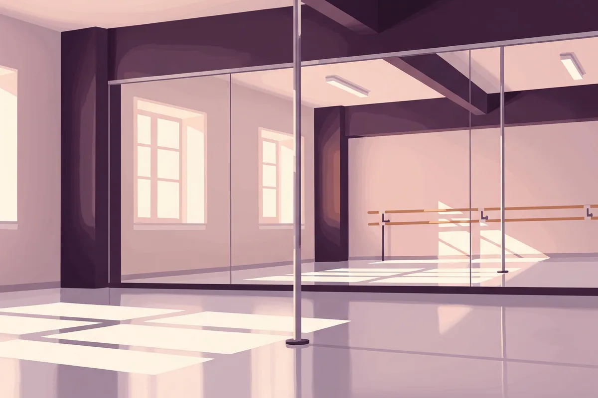 Motion & Flow Pole Studio — illustration