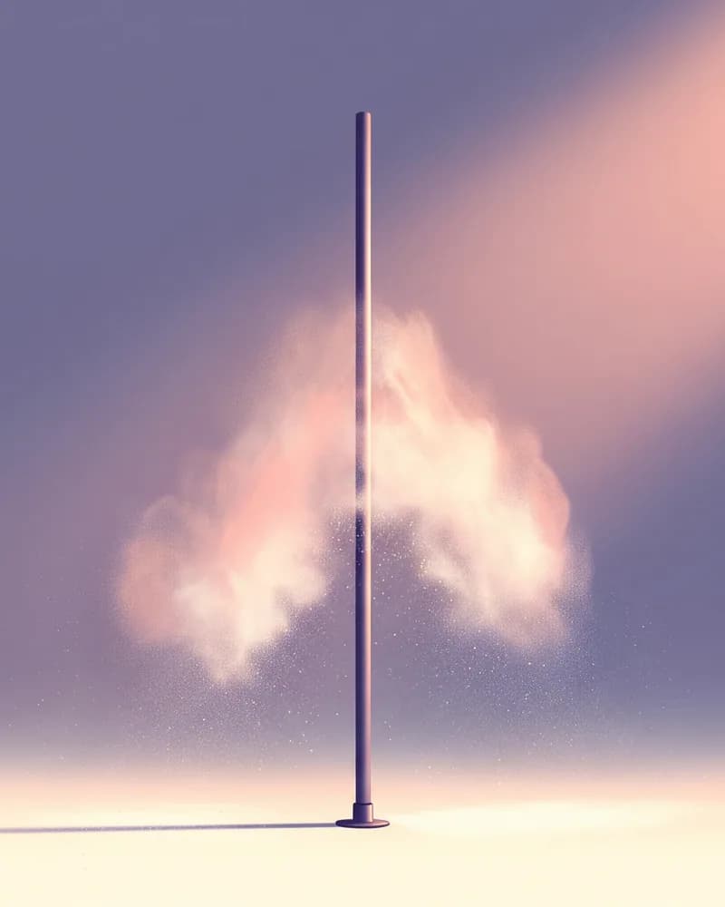 Rise pole and aerial fitness — illustration